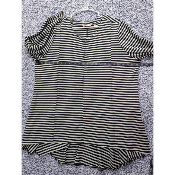 Soft Surroundings Calista Zip Up Cardigan Jacket Size 1X Zip Up Stripe Knit Gray - Picture 10 of 13